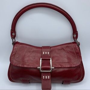 Kenneth Cole Vintage Red Leather Shoulder Bag